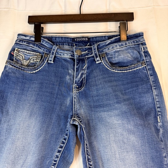 VIGOSS Women’s Size 9/10 L27 Denim Jeans Heritage Fit Capri Style Stretch - Picture 5 of 16